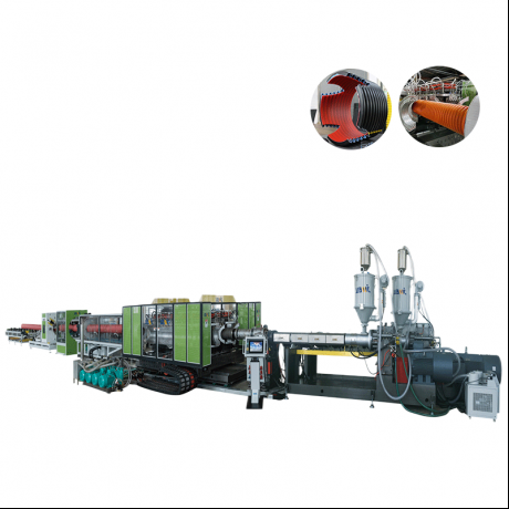 HDPE / eyi / PVC kwụ ụdị Ugboro abụọ Wall corrugated Pipe Extrusion Line
